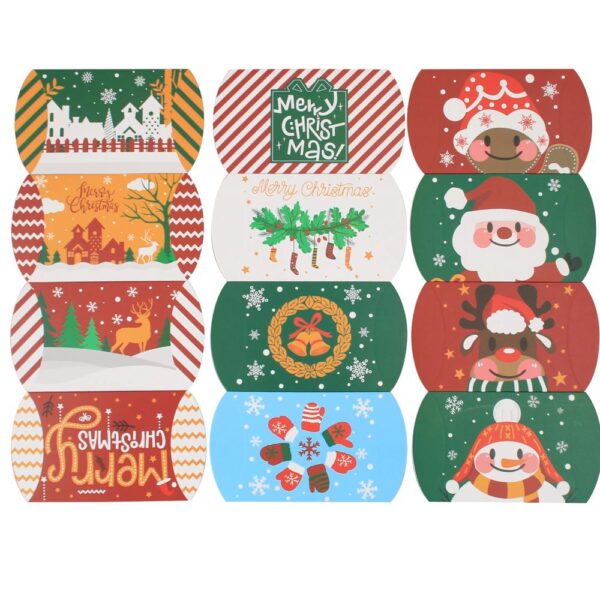 newly developed hotly sold christmas candy boxes paper favor pillow boxes gift treat box for xmas christmas party 3