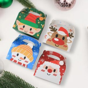 cajas de favor de partido para decoraciones de fiesta de Navidad favor caramelo gable tratar caja de regalo de papel contenedor 1