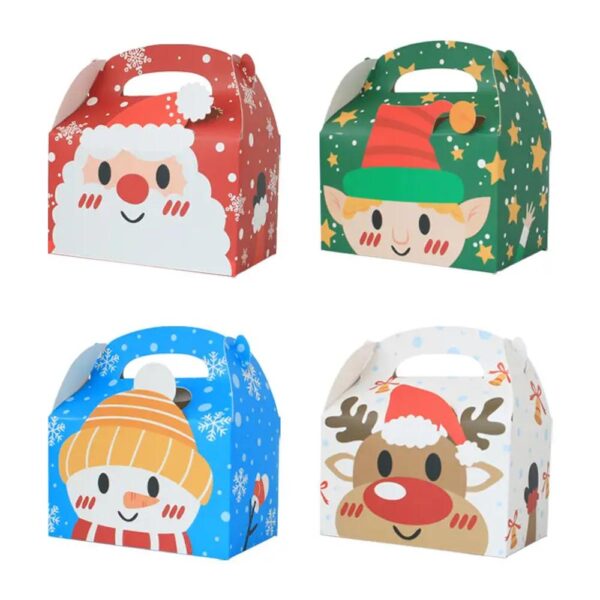 partij gunst dozen voor feestdecoraties kerst gunst snoep gable traktatie papier geschenkdoos container 2