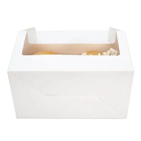 personalized custom folding clear window treat packaging box white gable box cardboard for gift 3