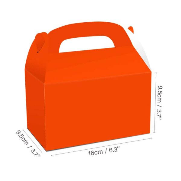 recycle assorted bright colors gable box portable paper cake bag breakfast candy cheese cake box with handle 2