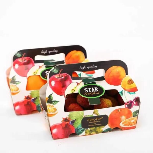 recycled custom printed corrugated apples packaging gift paper box for fruit 1