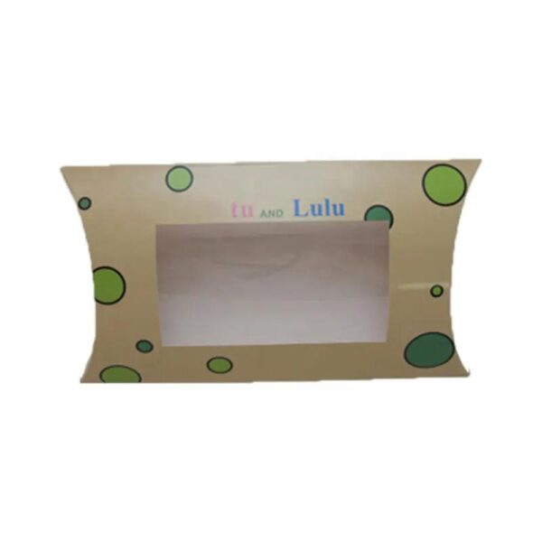 rock bottom price high quality chinese manufacturer wholesale custom design eco friendly pillow box with window 4