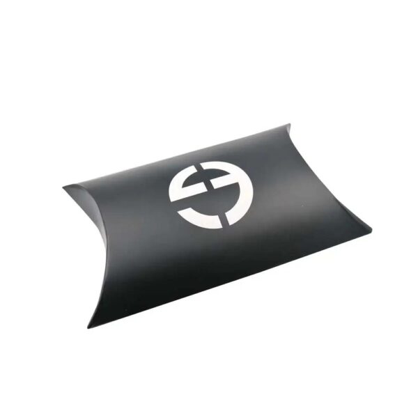 small folding black cardboard paper pillow packaging custom logo pillow gift box 2