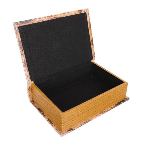 caja de madera para libros sin terminar caja de madera lisa grande con forma de libro caja de regalo vintage caja de madera para libros 1