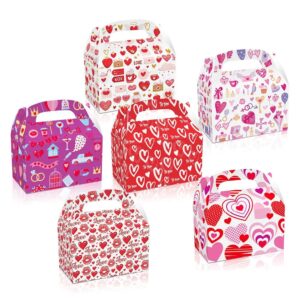 valentines day wedding party treat box portable food candy cookie gable paper gift boxes packaging with handles 1