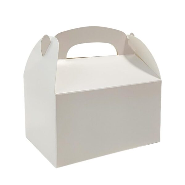 blanco gratis diy artesanía regalo regalar tarta comida gable envase niño cumpleaños boda caramelo portátil papel asa caja 6