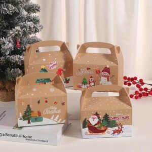 venta al por mayor de navidad a dos aguas cajas de papel kraft envases de papel para la manzana de caramelo de chocolate regalos de oro de impresión de la hoja se encarga de alimentos uso 1