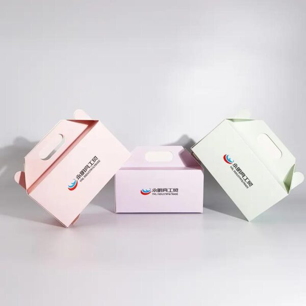 wholesale corrugated kraft iridescent gable boxes food packaging with string handles custom luxury large gable box 4