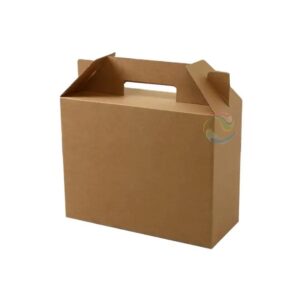 venta al por mayor cosméticos personalizados impresos corrugado kraft pelucas a dos aguas cajas con asa 1