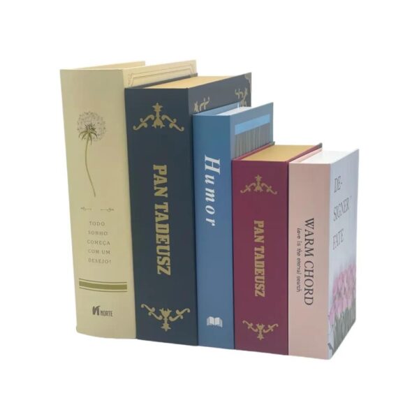 ingrosso personalizzato stampato stile vintage imballaggio chiusura magnetica stoccaggio falso cavo decorativo finto libro forma scatola regalo 6