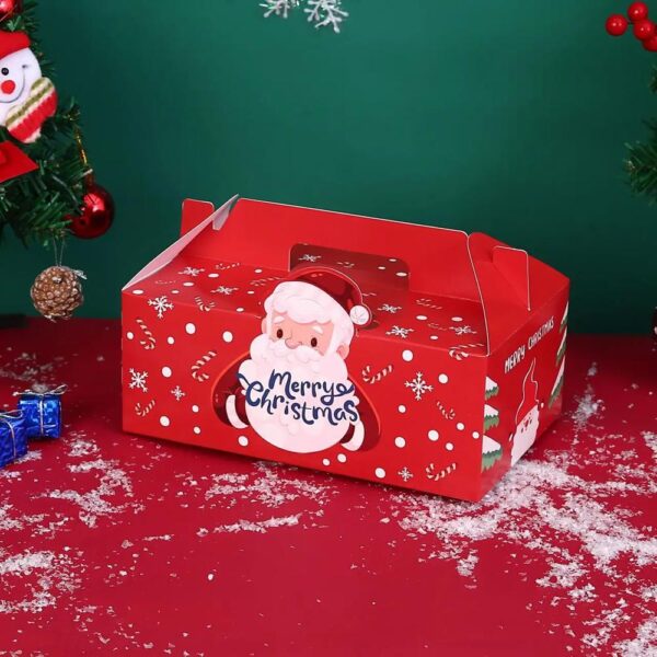 Großhandel Lebensmittelqualität Karton benutzerdefinierte Partei Cupcake Box Weihnachten Kekse Verpackung Boxen mit Papier inners 3