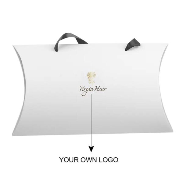 your own logo printed custom luxury white hair extension packaging box wig paper gift pillow boxes for cosmetic,underwear,etc 3