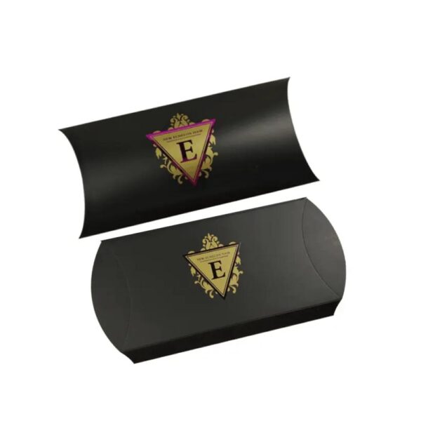 high quality jewellery eco friendly custom printed color small paper pillow box with logo for jewelry gift packaging 2