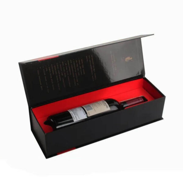 custom design luxury wine gift box for 2 bottle packaging with fabric satin foldable wine packaging boxes 2