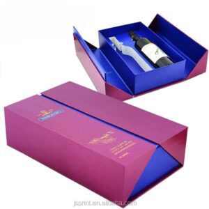 cajas de vino de lujo personalizado de doble apertura con tapa magnética caja de regalo para botellas de vino de embalaje 1