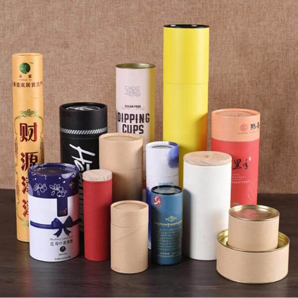 custom printed customized bottle kraft round cardboard rigid gift 750ml packaging paper tube box for wood wine 6